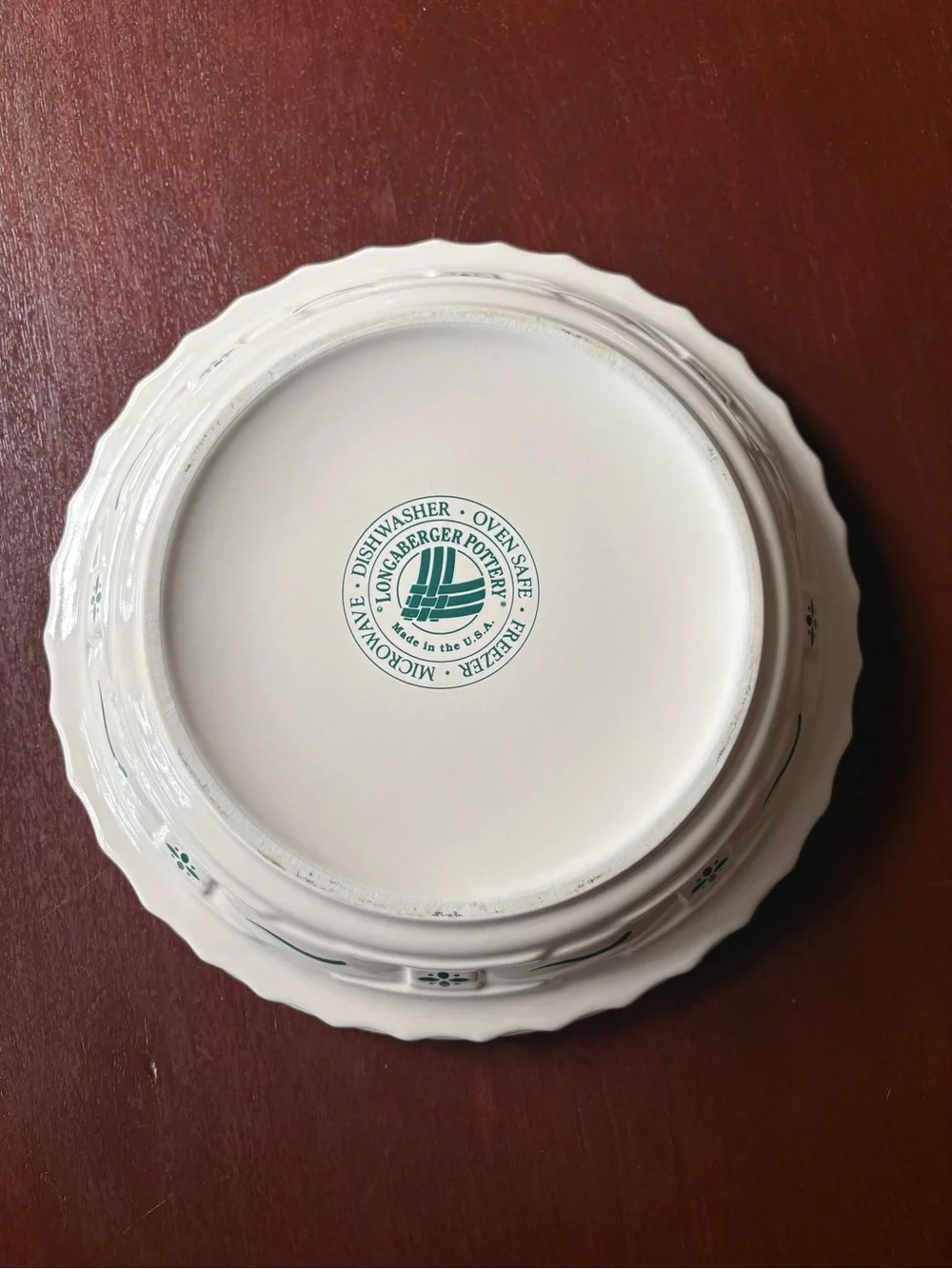 Longaberger Pottery Pie Dish